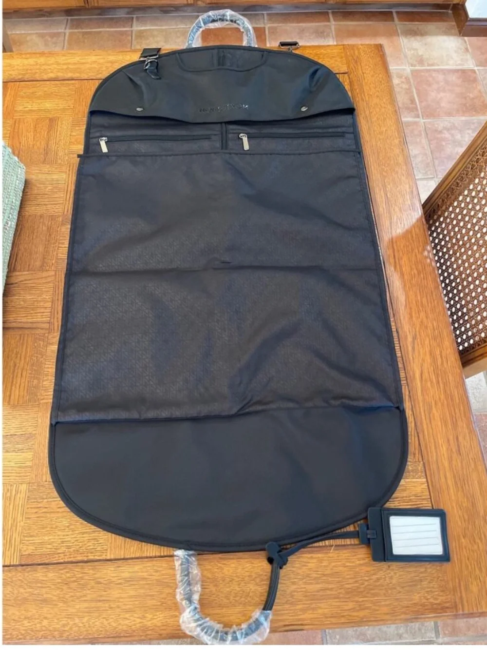 Nordstrom Black Men’s Travel Garment Bag with Shoulder Strap